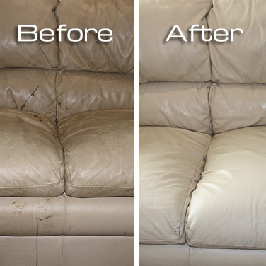 Leather sofa re-born