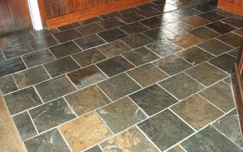A beautiful slate pub floor brought back to life